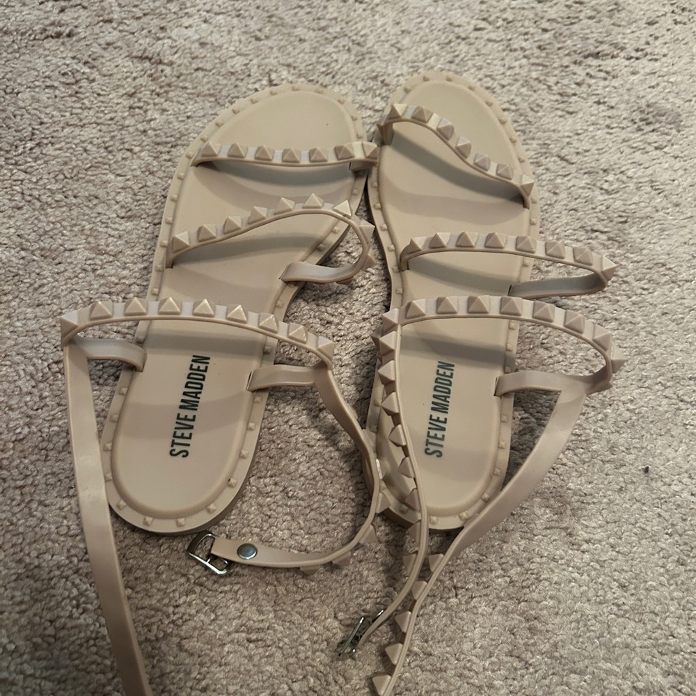 Steve Madden Travel-J Studded Sandals Flat
